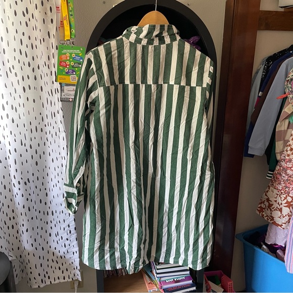 POMANDER PLACE Forest Green Striped Bradley Dress - Picture 6 of 7